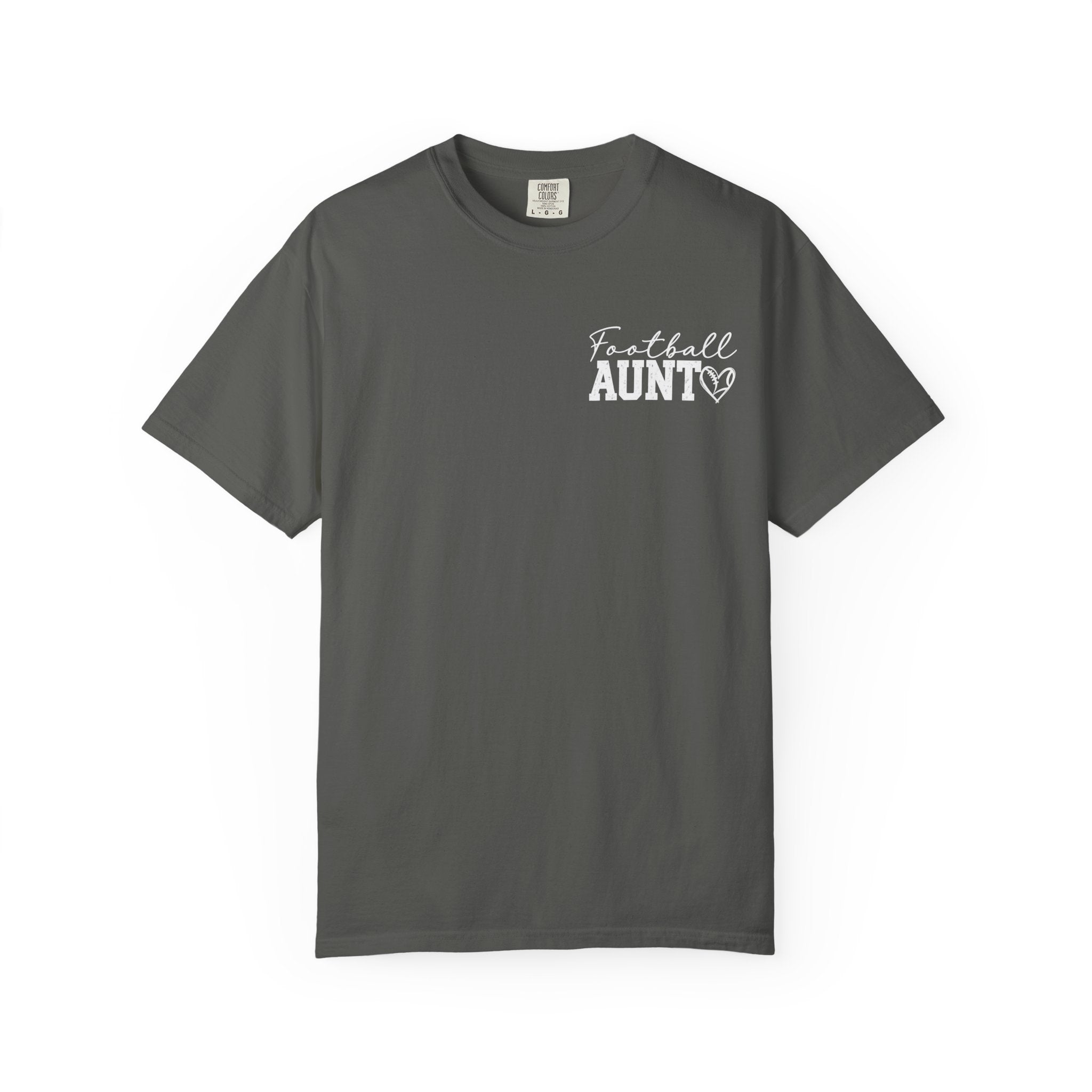 Aunt Customizable numbers and names football  comfort colors shirt
