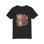 Youth Halloween Postage Stamp Tee — "Ain't No Ghosts Like Our Ghost" Retro Spooky Kids Shirt