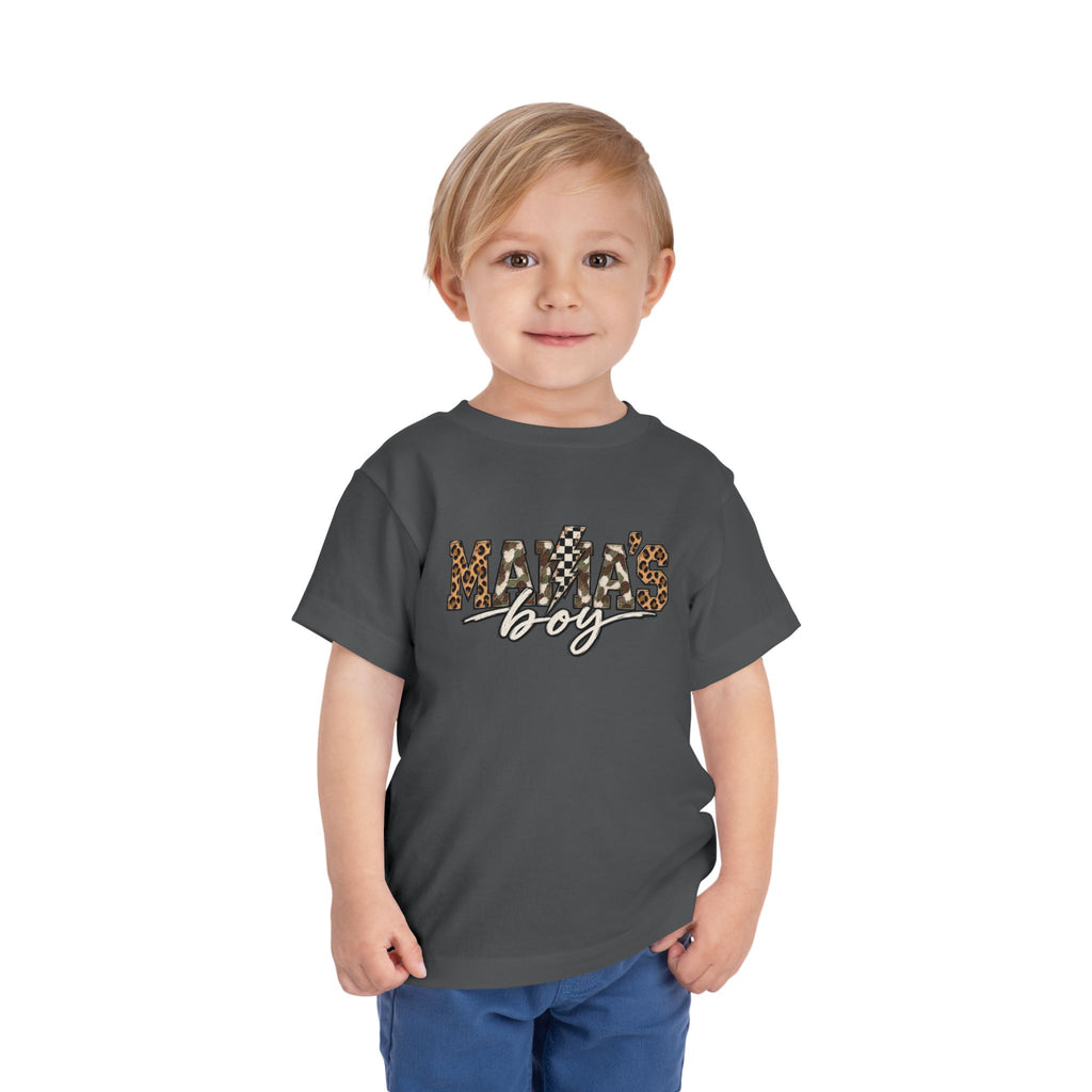 Mama's Boy Toddler matching Tee — Leopard Print Graphic Shirt for Baby Boys