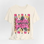 Kindergarten Pencils T-Shirt — Cute Leopard Print School Tee