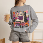 Spooky Book Club Sweatshirt | Halloween Ghost Reading Graphic | Cozy Fall Book Lover Crewneck