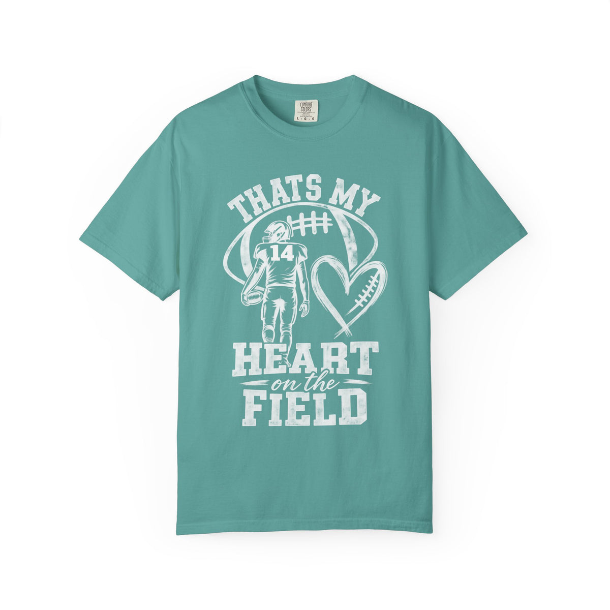 Football Mom/Dad T-Shirt - "That's My Heart on the Field" Youth Player Support Tee