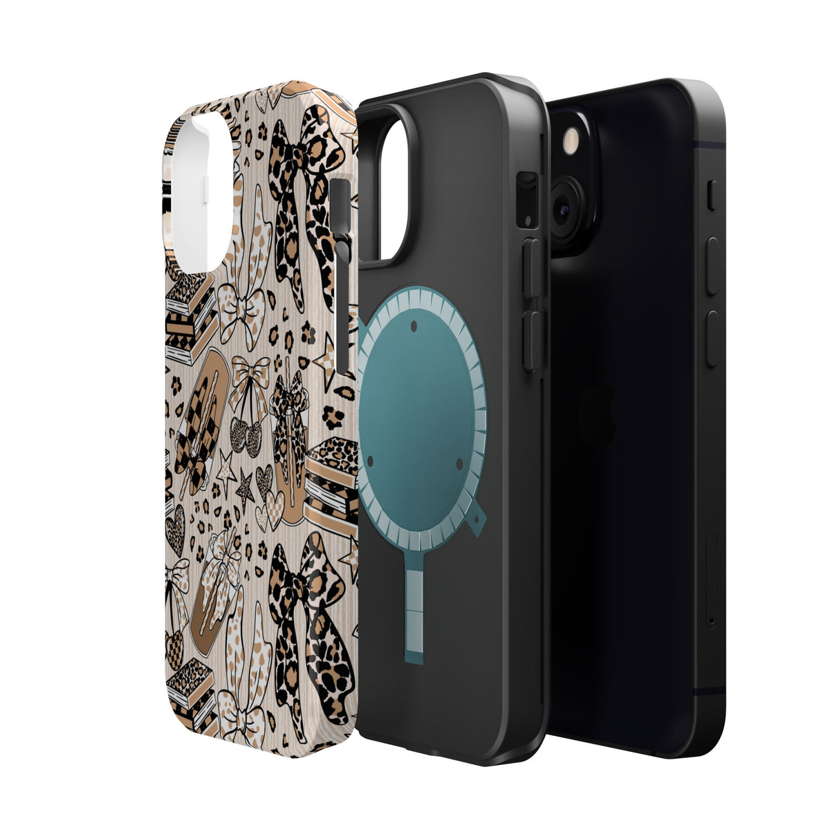 Cheetah bows iced coffee love Magnetic Impact-Resistant Cases