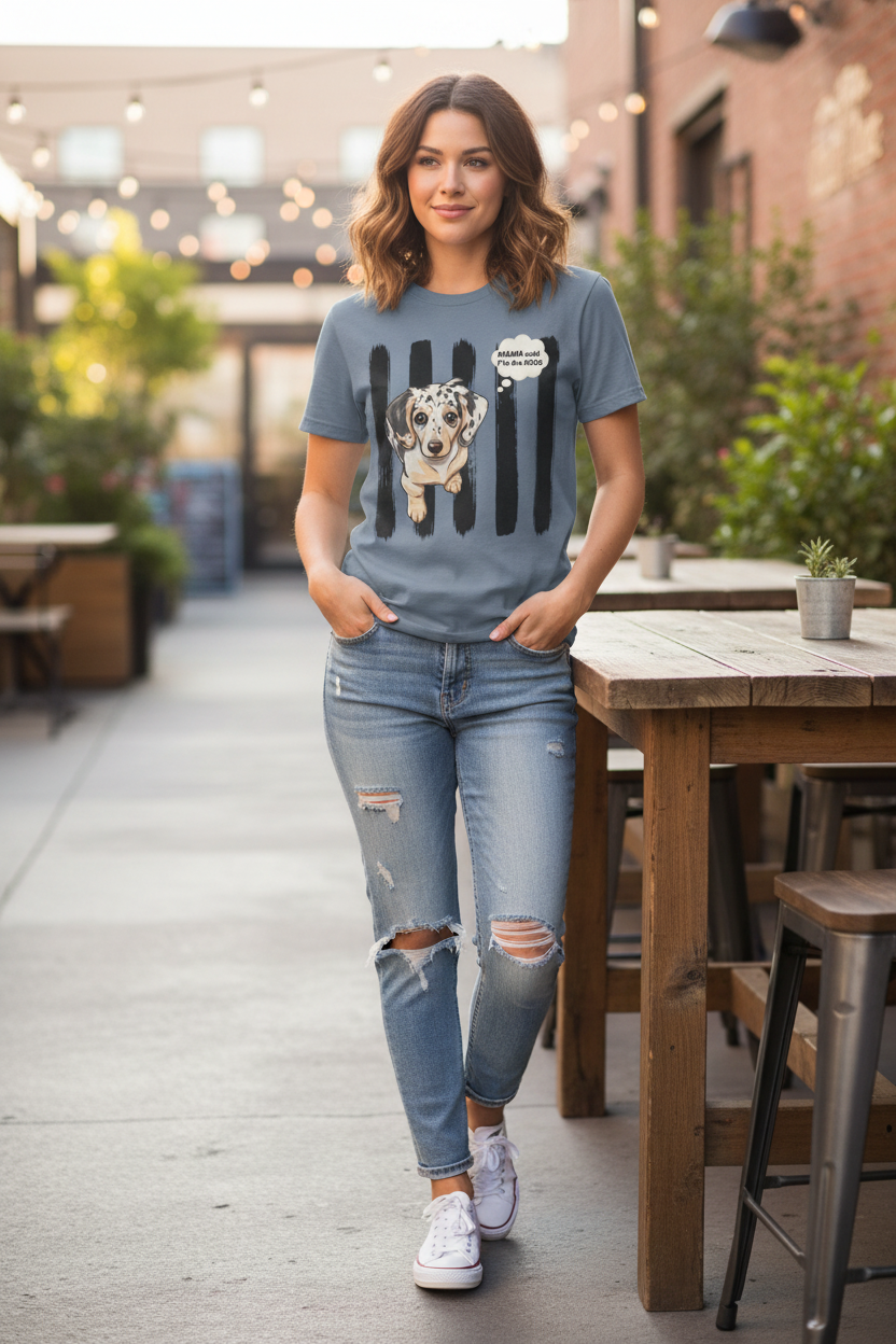 Comfort Colors “Mama Said I’m the Boss” Dachshund Shirt | Funny Dog Graphic Tee