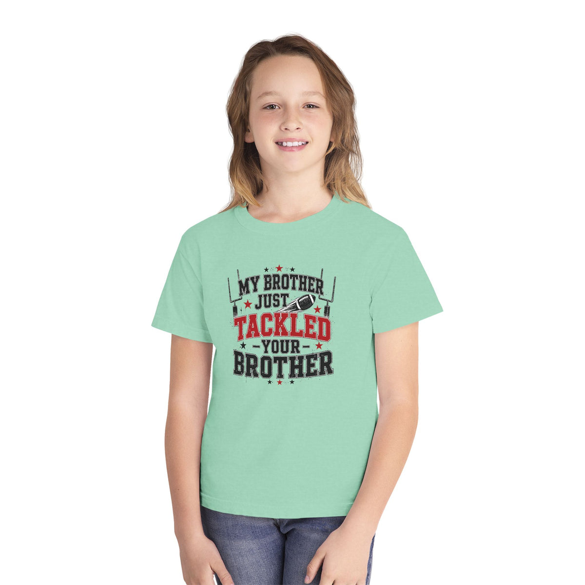 Youth Tee - "My Brother Just Tackled Your Brother" Football Kids Shirt