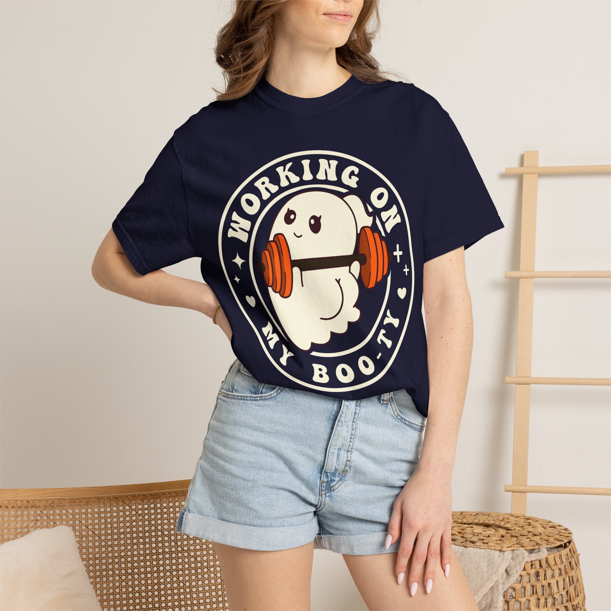 Ghost Lifter T-Shirt — Cute Ghost Weightlifting Gym Tee