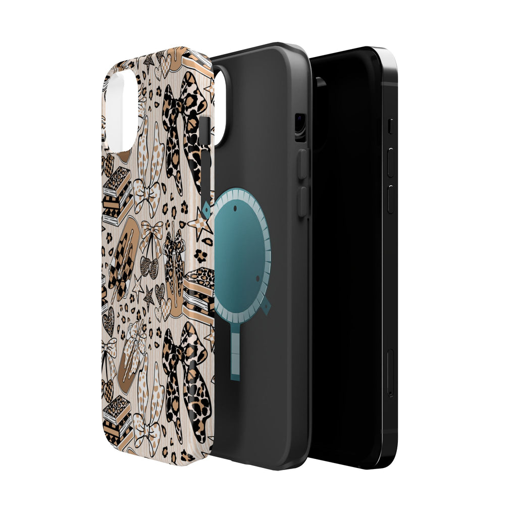 Cheetah bows iced coffee love Magnetic Impact-Resistant Cases