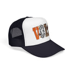 VOLS Foam Trucker Hat — Checker, Leopard & Retro Orange Design