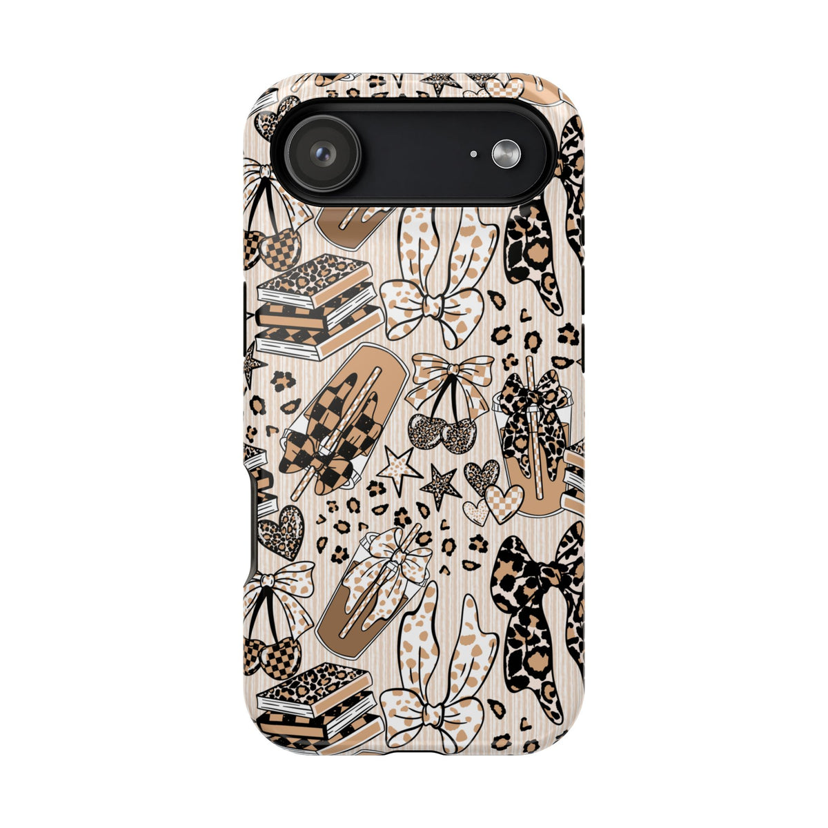 Cheetah bows iced coffee love Magnetic Impact-Resistant Cases