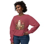 Ghost in wildflowers Comfort Colors Unisex Lightweight Crewneck Sweatshirt