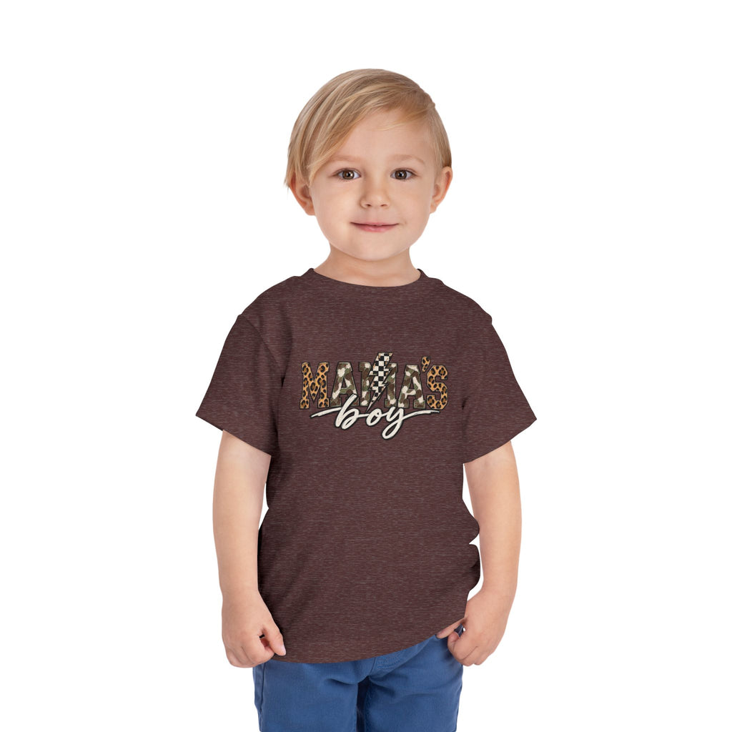 Mama's Boy Toddler matching Tee — Leopard Print Graphic Shirt for Baby Boys