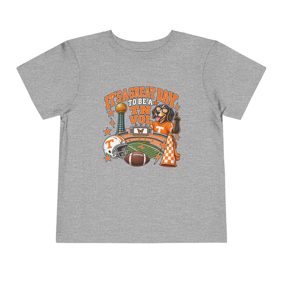 Toddler Football Fan T-Shirt – 'It's a Great Day to Be a Vol' Tennessee Game Day Tee