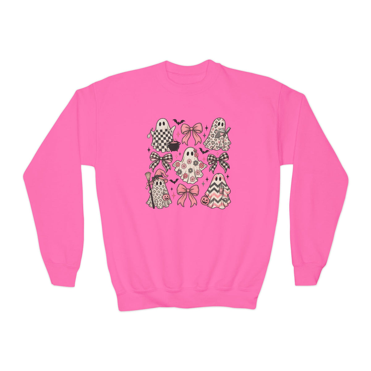 Ghost and Bows Gildan crewneck sweatshirt
