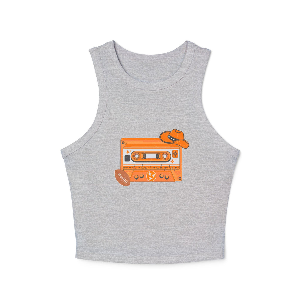 Retro Orange Cassette Tank Top — Vintage Music Rocky Top Tennessee