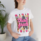 Third Grade Pencils T‑Shirt — Leopard & Glitter Back-to-School Tee