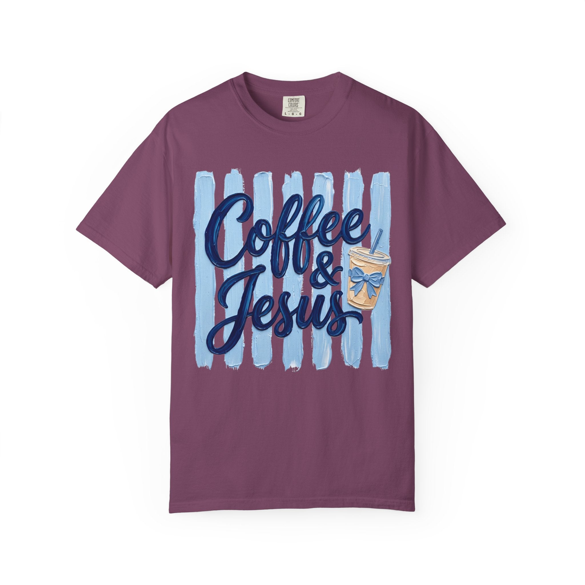 Coffee & Jesus T-shirt | Iced Coffee Graphic Tee, Christian Faith Shirt
