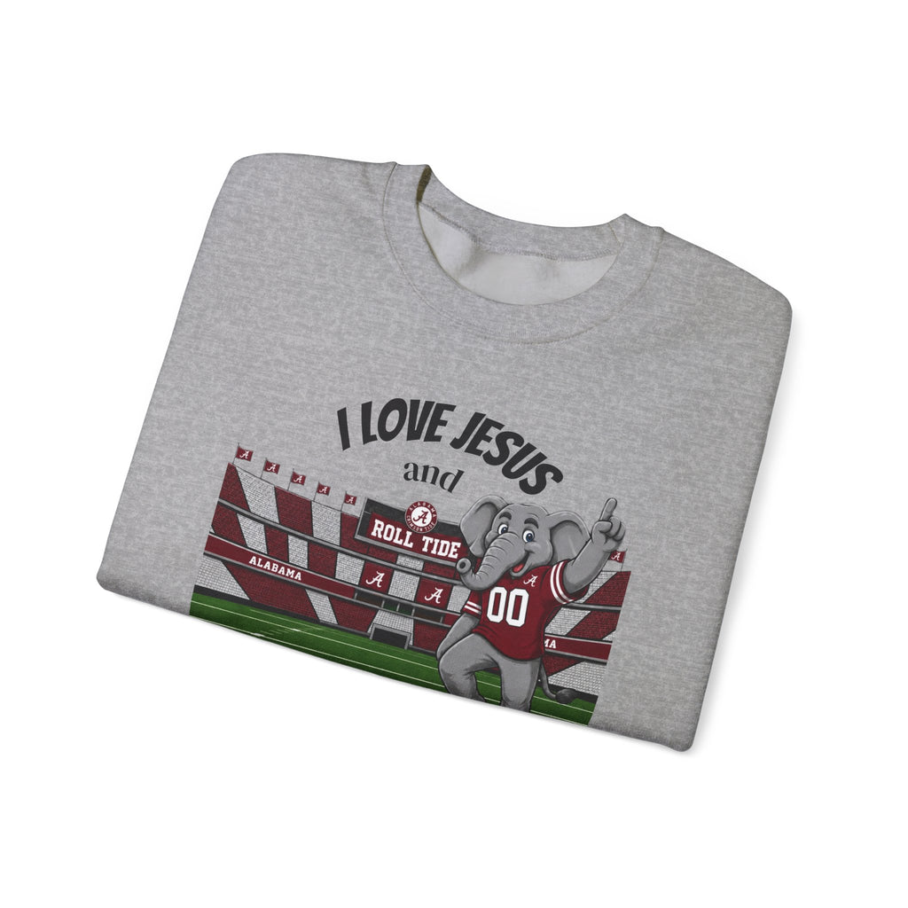 Gildan Alabama and Jesus sweatshirt , roll tide gifts for women