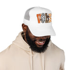 VOLS Foam Trucker Hat — Checker, Leopard & Retro Orange Design