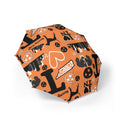 Compact Foldable Umbrella — Orange Tennessee Volunteer Pattern