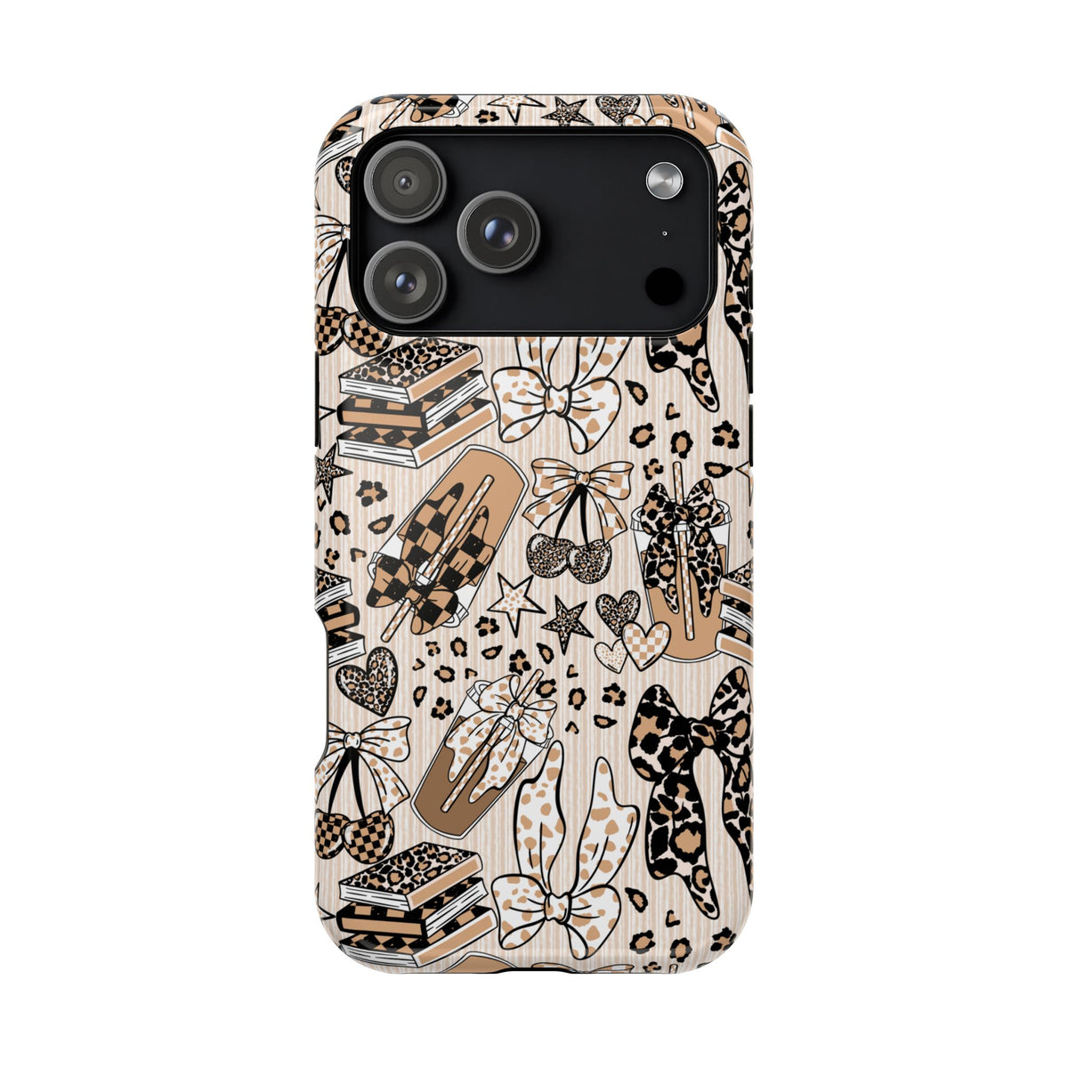 Cheetah bows iced coffee love Magnetic Impact-Resistant Cases