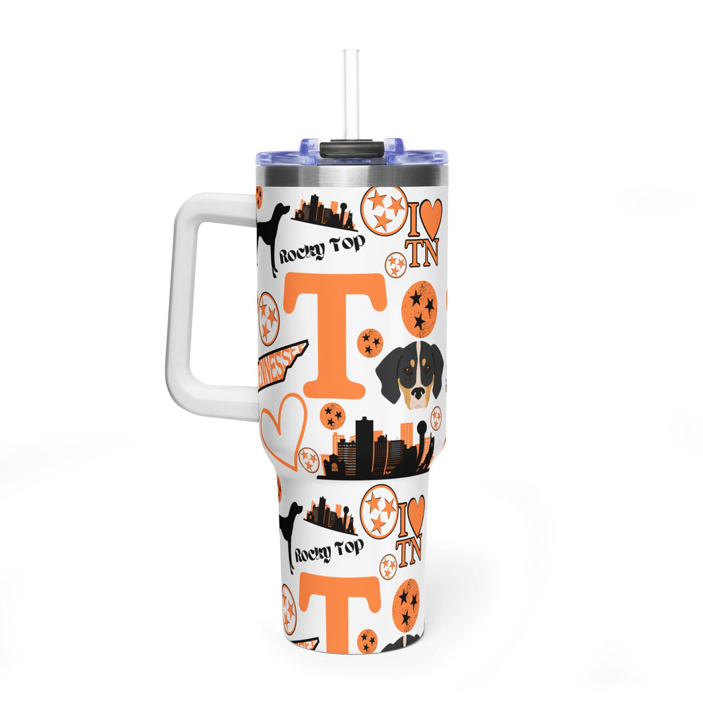 Tennessee Vols Collage 40oz Tumbler | Dog, Heart, City Icons TN fan cup