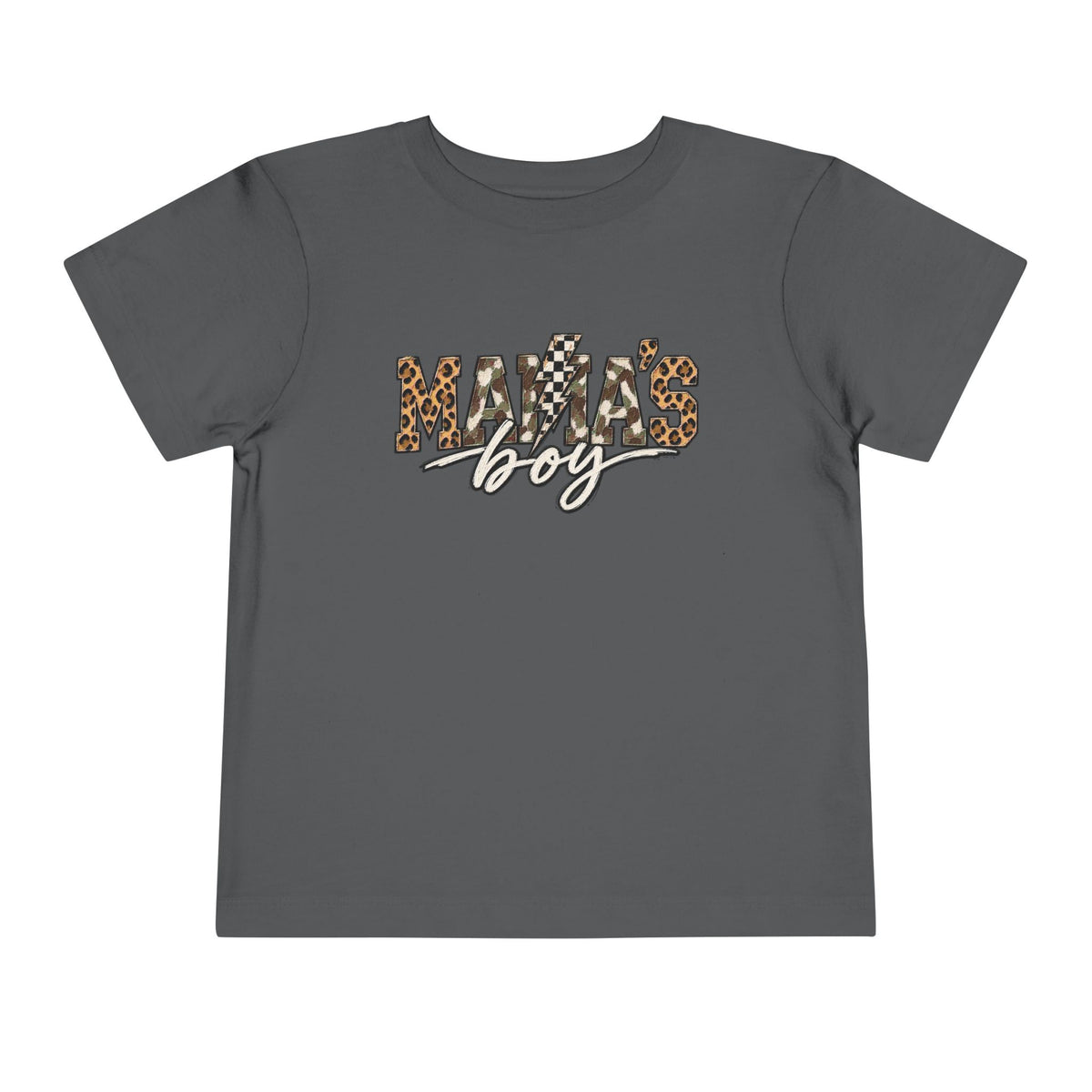Mama's Boy Toddler matching Tee — Leopard Print Graphic Shirt for Baby Boys