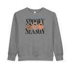 Toddler Sweatshirt — "Spooky Season" Ghosts Leopard & Plaid Fall Halloween Pullover
