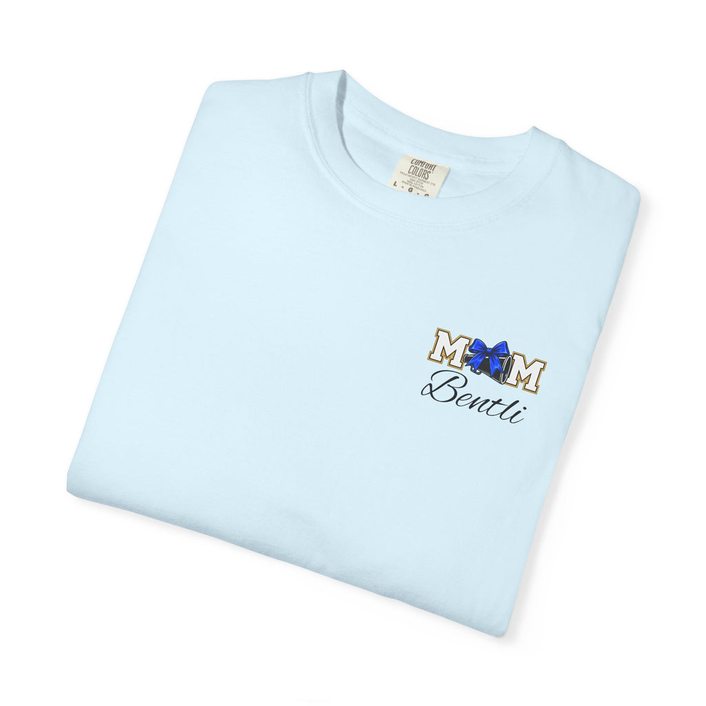 Cheer Mom T-Shirt — Cheerleading Mom Tee with Pom Poms & Megaphone Design