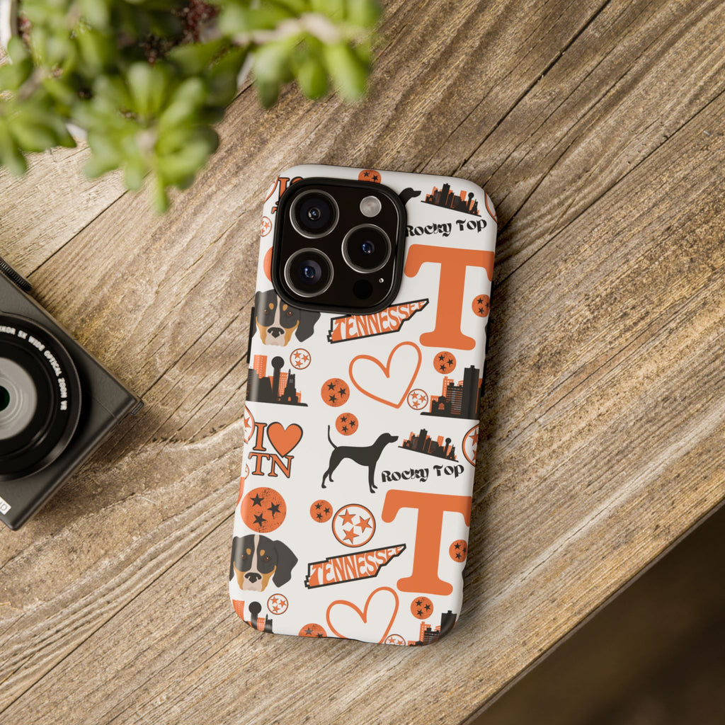 Tennessee Vols pattern Phone Case | Nashville skyline, Volunteers , orange and white