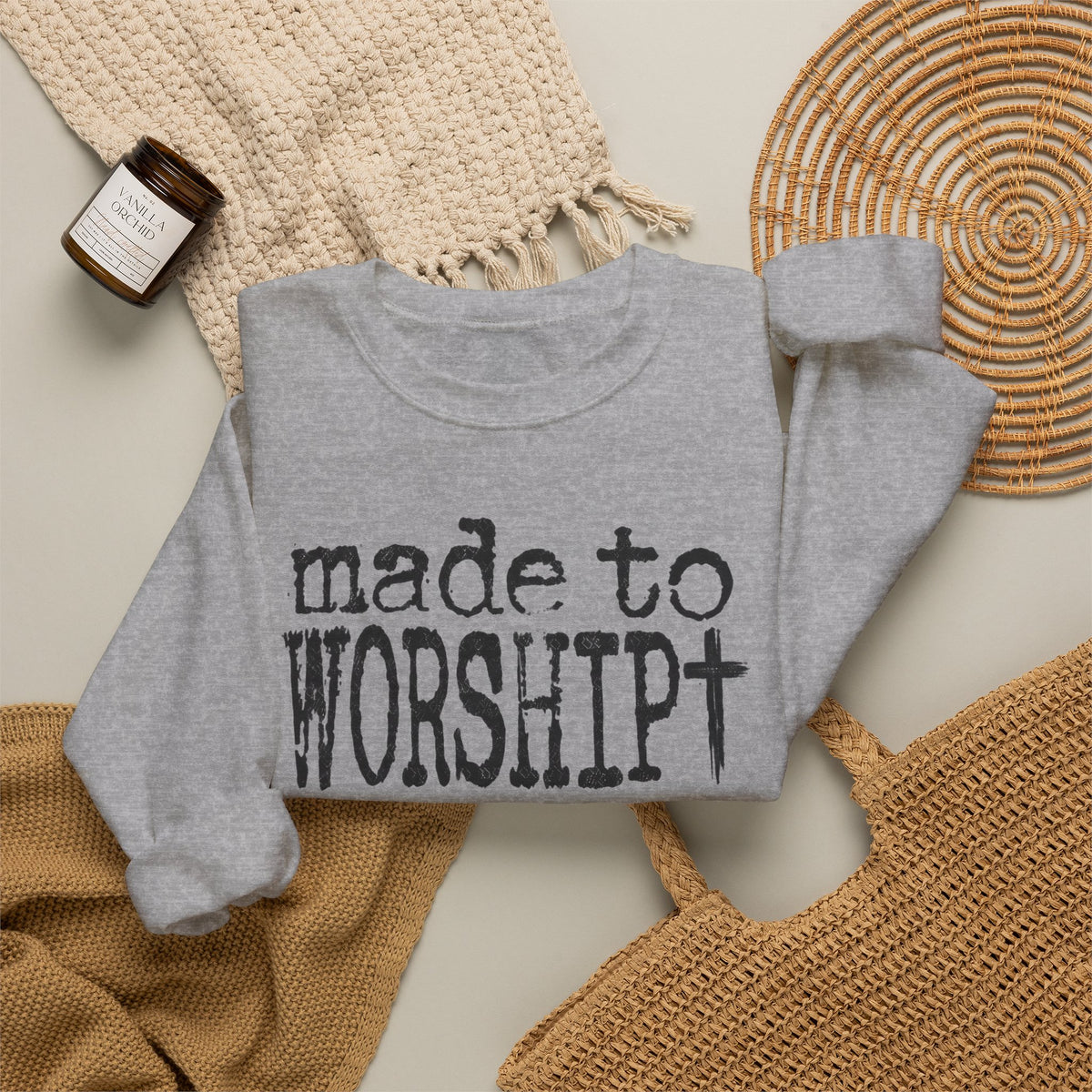 Made to Worship Christan Gildan Crewneck Sweatshirt