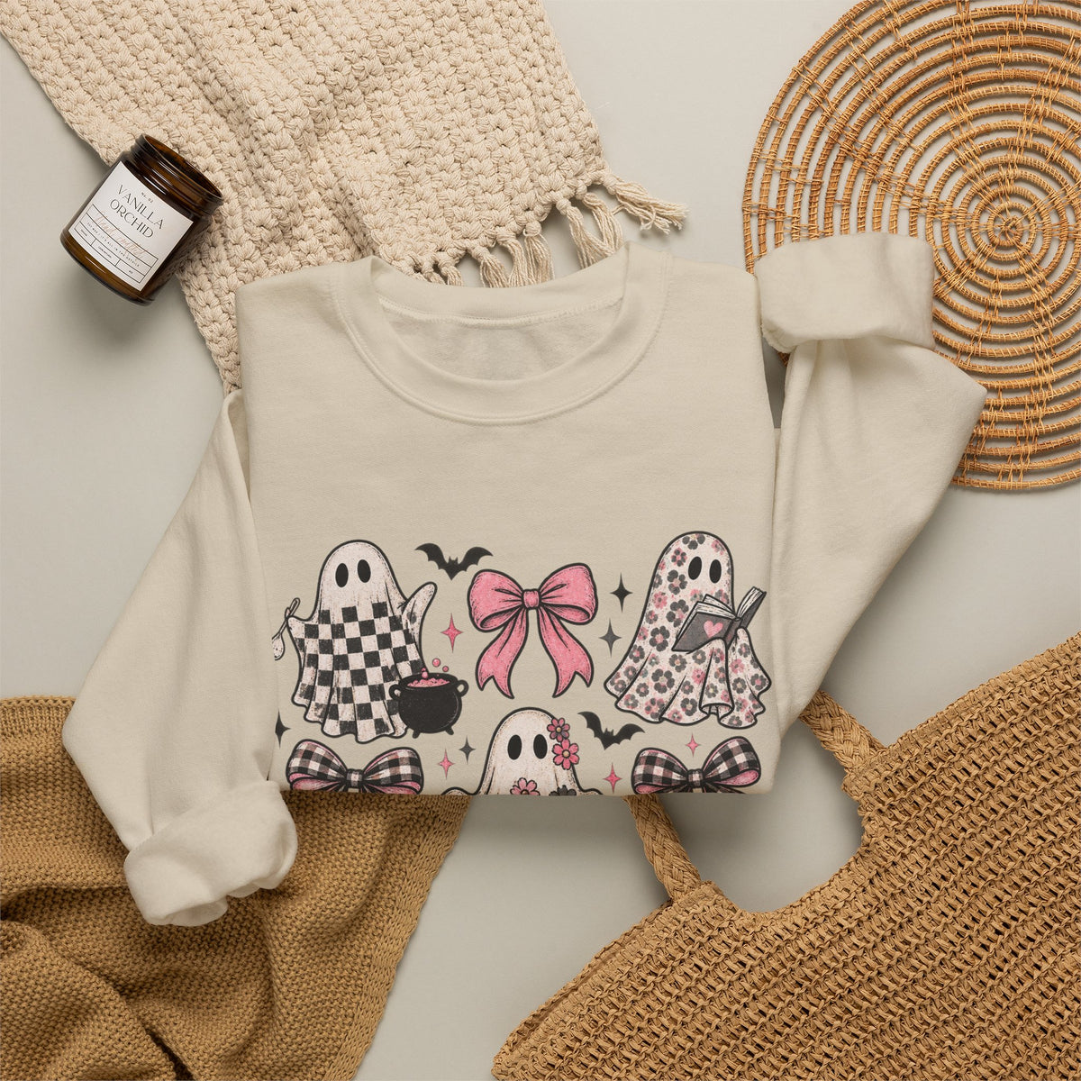 Ghost and bows Gildan Adult sweatshirt