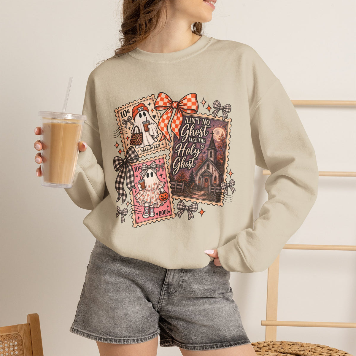Ain't No Ghost like the Holy Ghost, Gildan crewneck sweatshirt