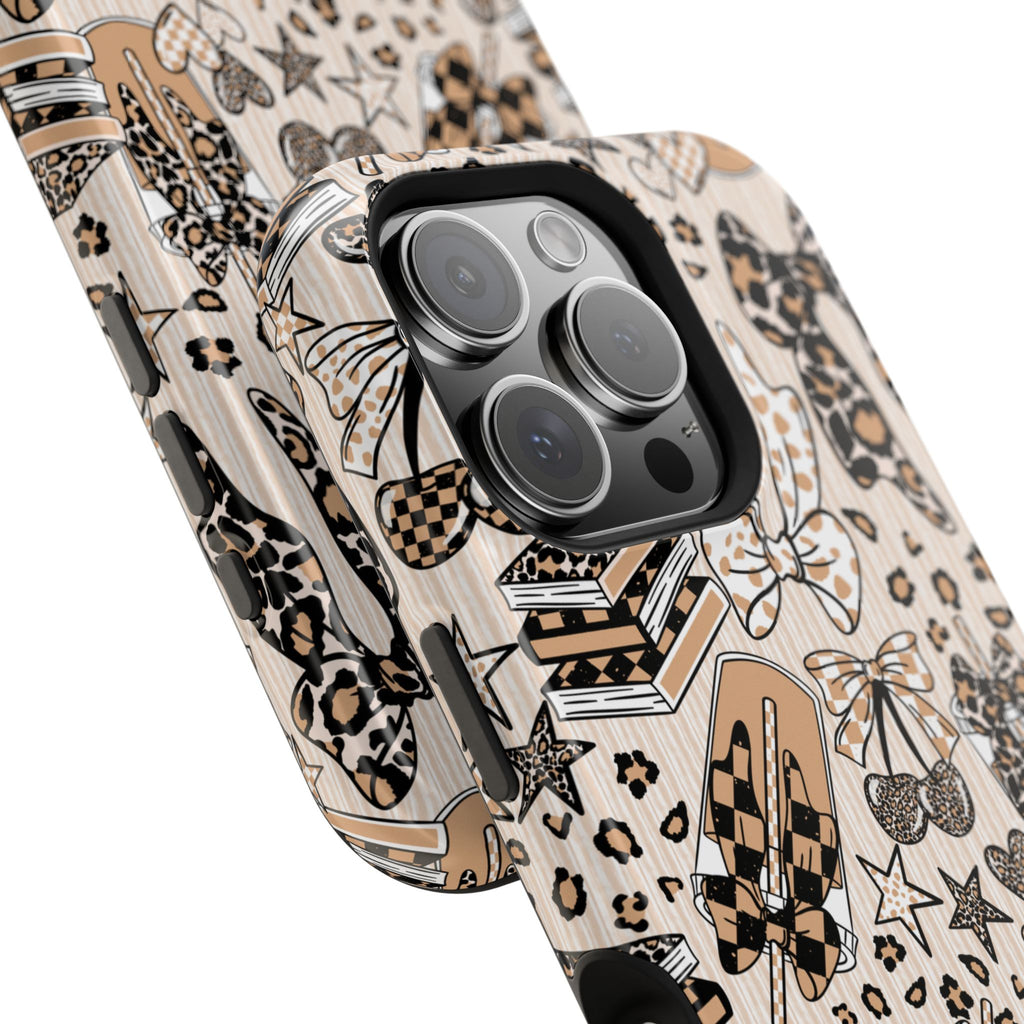 Cheetah bows iced coffee love Magnetic Impact-Resistant Cases