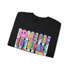 Crewneck Sweatshirt — Helping Tiny Humans Do Big Things,Colorful Teacher,Childcare Appreciation Pullover