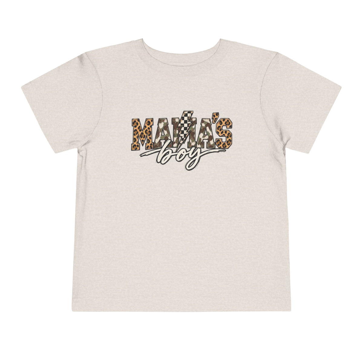 Mama's Boy Toddler matching Tee — Leopard Print Graphic Shirt for Baby Boys