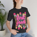 First Grade Pencils Leopard Print Kids Tee