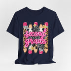 Second Grade Pencil Leopard Print T-Shirt — Back to School Teacher & Student Tee