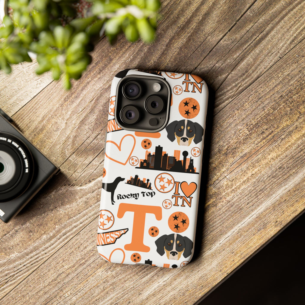 Tennessee Vols pattern Phone Case | Nashville skyline, Volunteers , orange and white