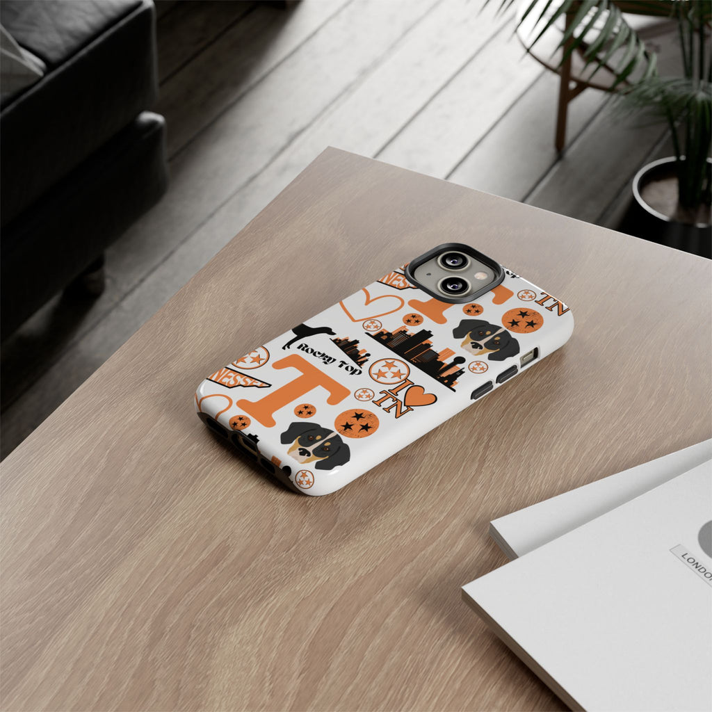 Tennessee Vols pattern Phone Case | Nashville skyline, Volunteers , orange and white