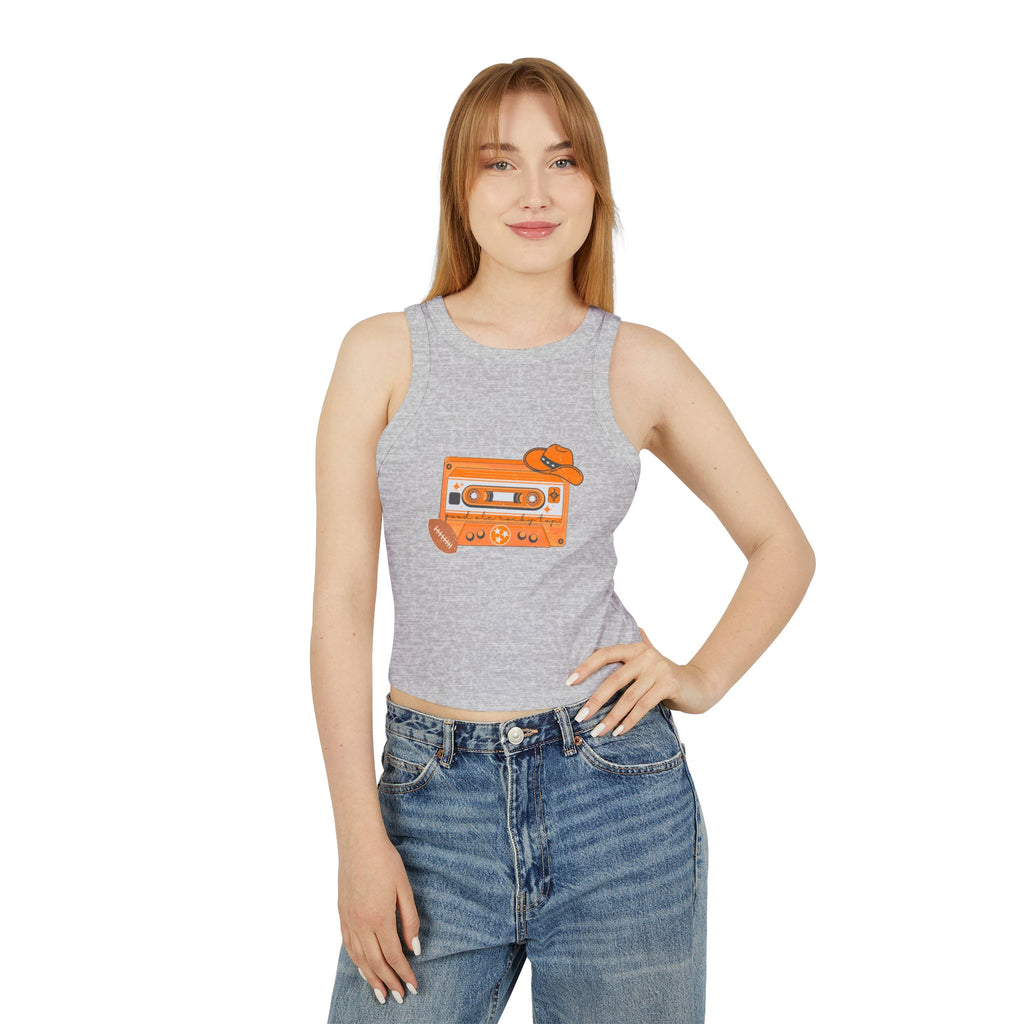 Retro Orange Cassette Tank Top — Vintage Music Rocky Top Tennessee