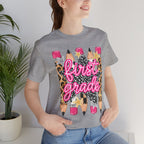 First Grade Pencils Leopard Print Kids Tee