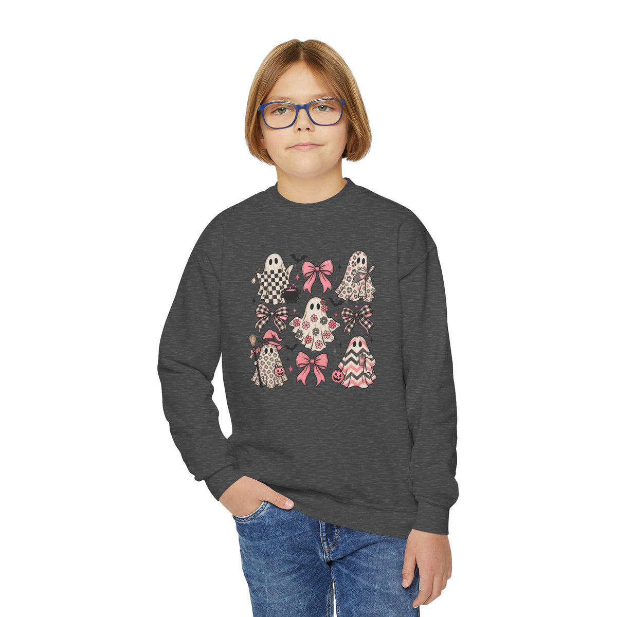 Ghost and Bows Gildan crewneck sweatshirt