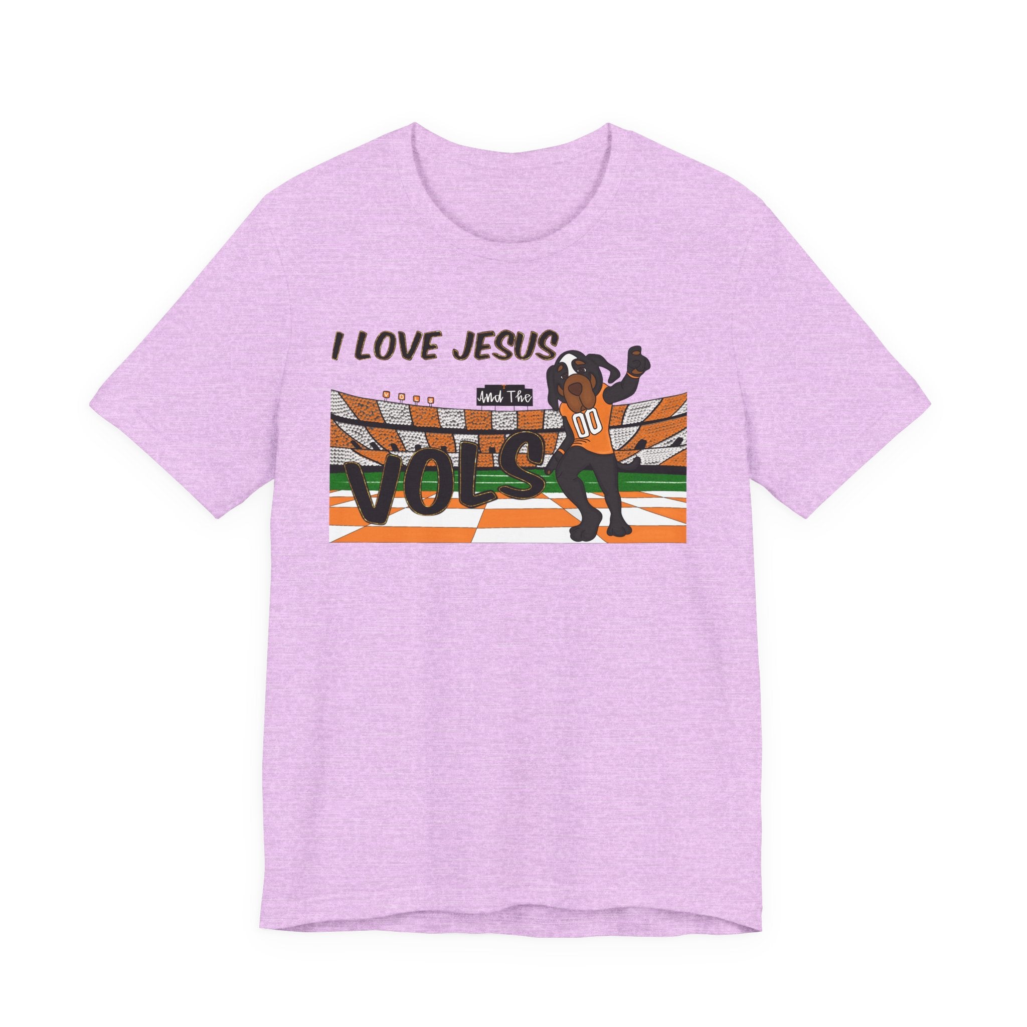 I Love Jesus Vols T-Shirt | Football  TN Stadium Graphic Tee, Orange and White Tennessee Vols