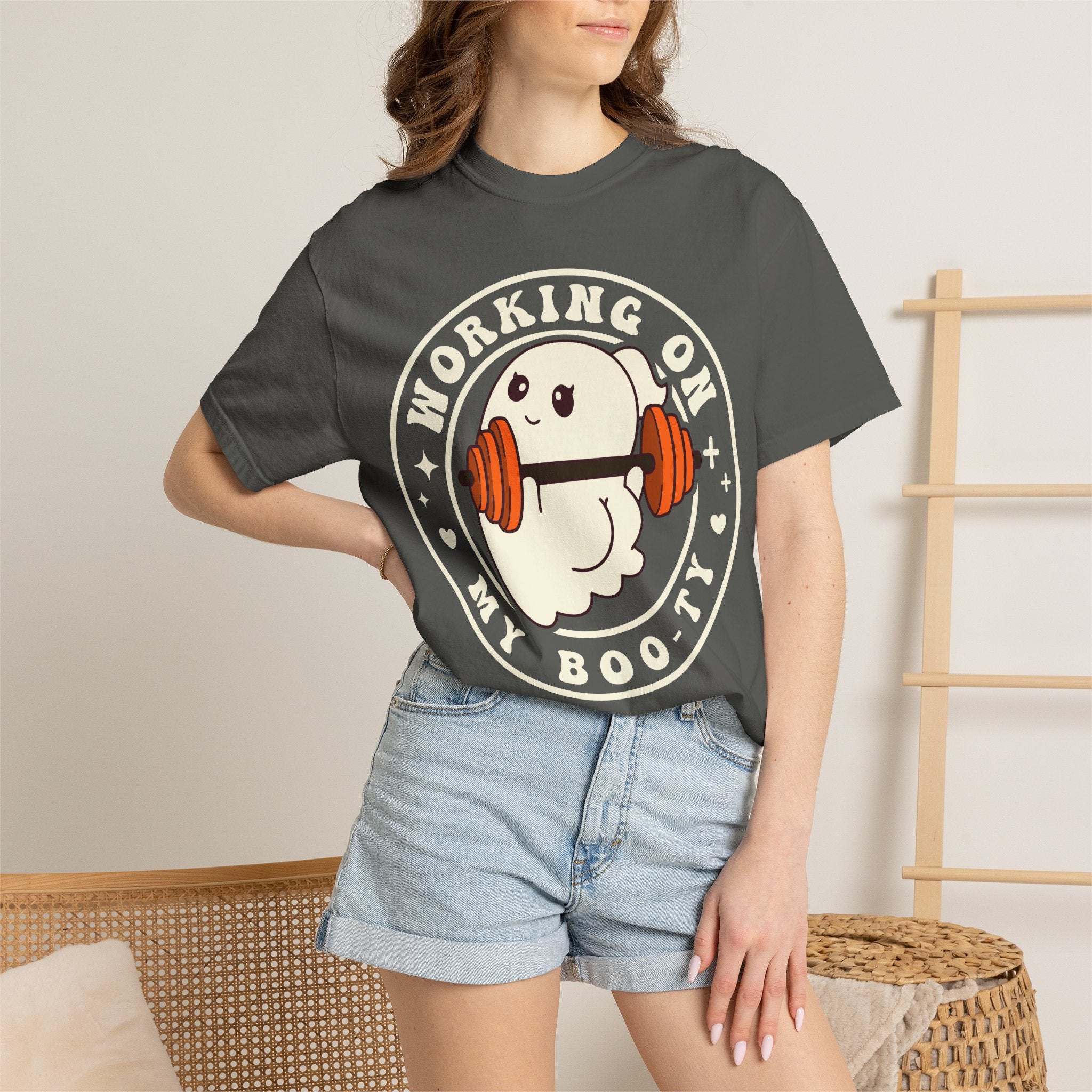 Ghost Lifter T-Shirt — Cute Ghost Weightlifting Gym Tee