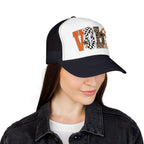 VOLS Foam Trucker Hat — Checker, Leopard & Retro Orange Design