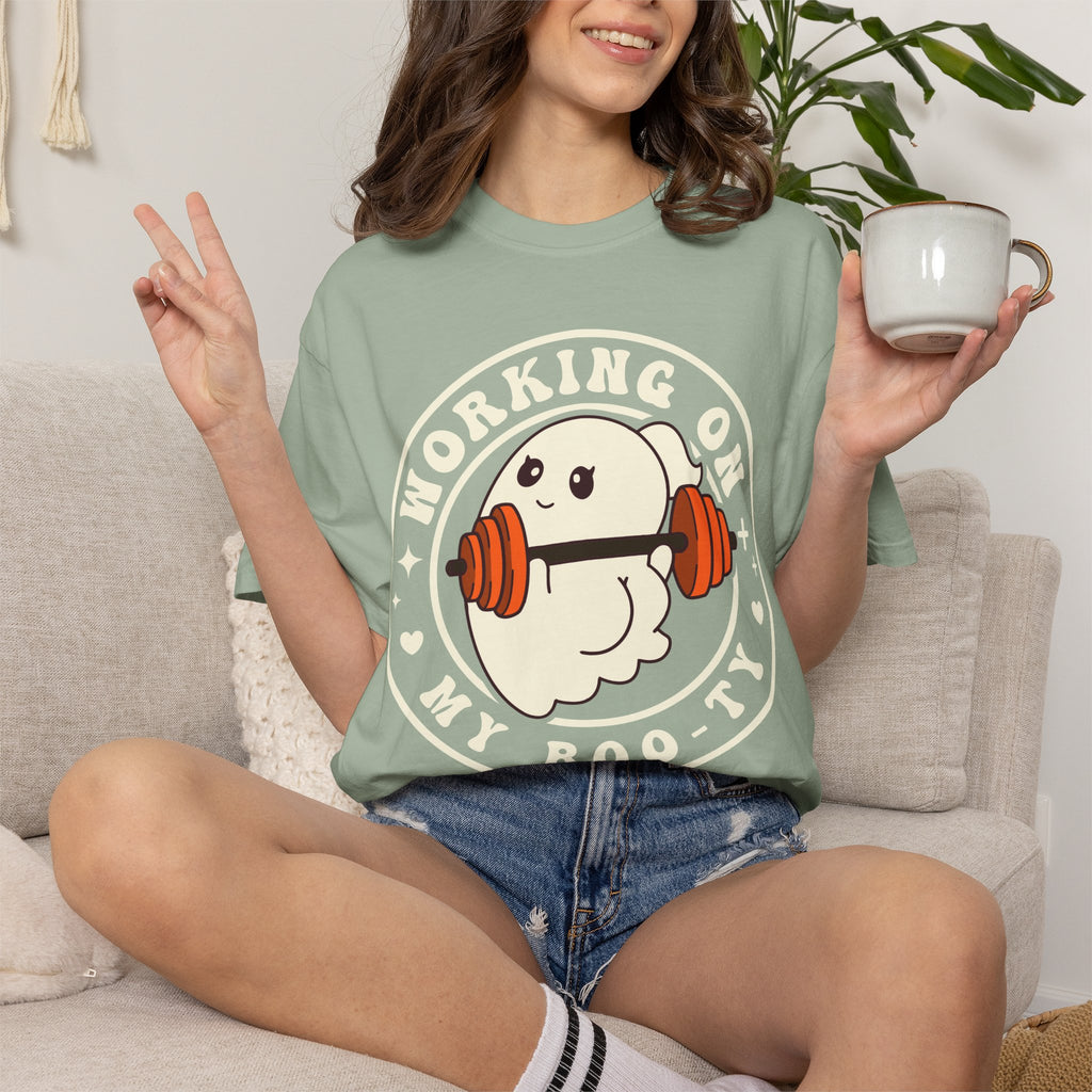 Ghost Lifter T-Shirt — Cute Ghost Weightlifting Gym Tee