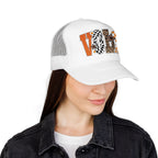 VOLS Foam Trucker Hat — Checker, Leopard & Retro Orange Design