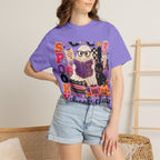 Spooky Book Club T-shirt | Halloween Reading Cat Owl Pumpkin