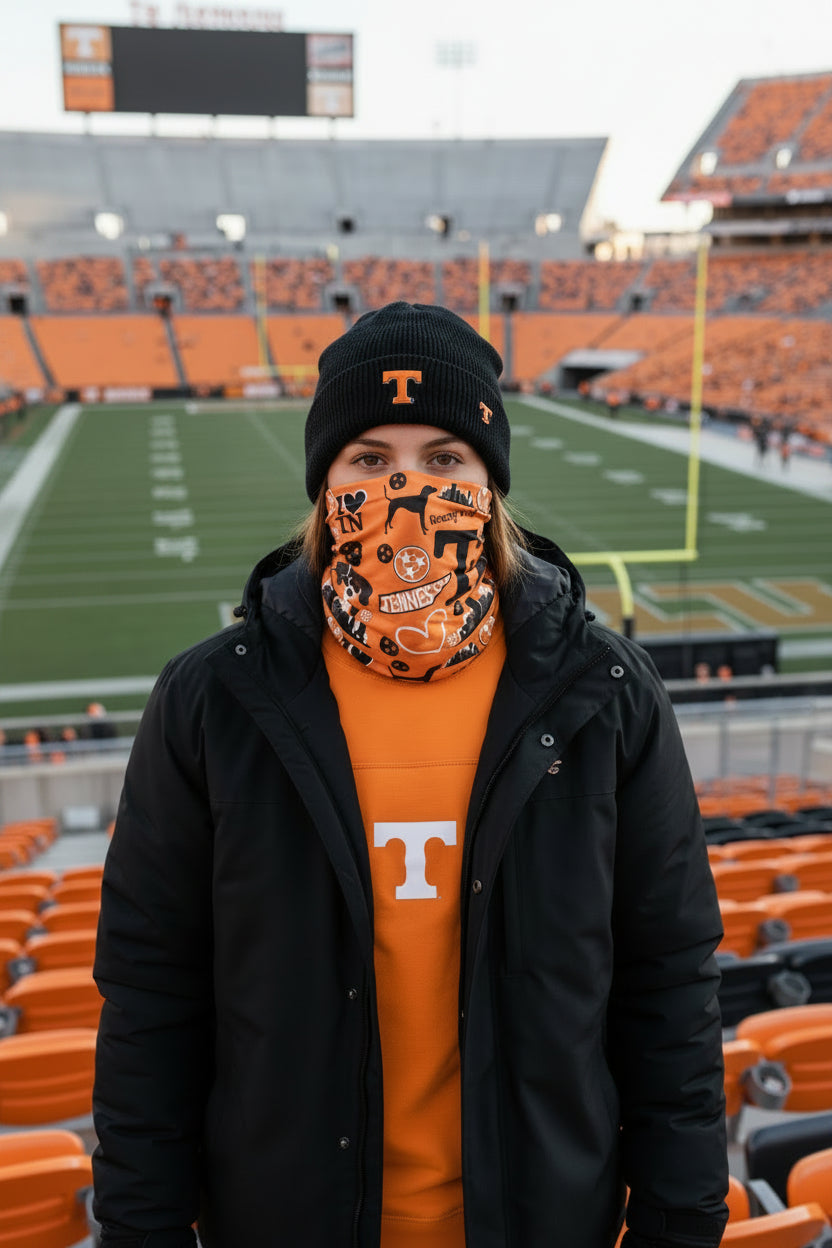 Tennessee Pattern Neck Gaiter | Fleece TN warm gift wear