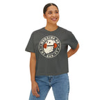 Women's Boxy Tee — Cute 'Working on My Boo-ty Ghost Weightlifting Fitness Shirt